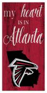 Atlanta Falcons My Heart State 6" x 12" Sign