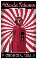 Atlanta Falcons Retro Pump Location 11" x 19" Sign