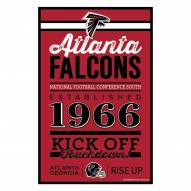 Atlanta Falcons Established Wood Sign