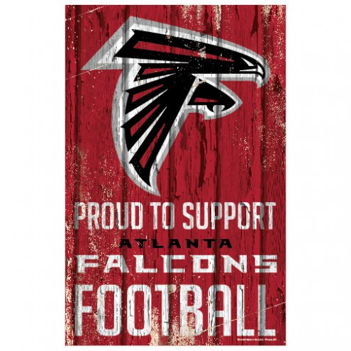 Atlanta Falcons Proud to Support Wood Sign