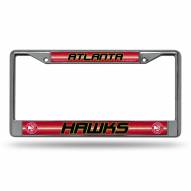 Atlanta Hawks Chrome Glitter License Plate Frame