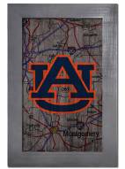 Auburn Tigers 11" x 19" City Map Sign