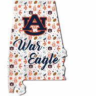 Auburn Tigers 12" Floral State Sign