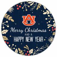 Auburn Tigers 12" Merry Christmas & Happy New Year Sign