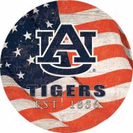 Auburn Tigers 12" Team Color Flag Circle Sign