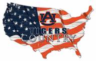 Auburn Tigers 15" USA Flag Cutout Sign