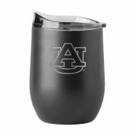 Auburn Tigers 16 oz. Powder Coat Gun Metal Curved Beverage Glass
