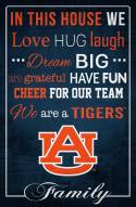 Auburn Tigers 17" x 26" In This House Sign