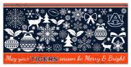 Auburn Tigers 6" x 12" Merry & Bright Sign