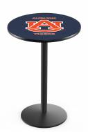 Auburn Tigers Black Wrinkle Bar Table with Round Base