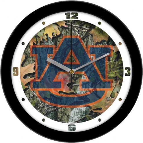 Auburn Tigers Camo Wall Clock