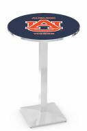 Auburn Tigers Chrome Bar Table with Square Base