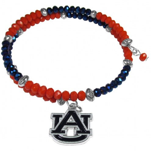 Auburn Tigers Crystal Memory Wire Bracelet