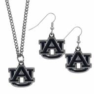 Auburn Tigers Dangle Earrings & Chain Necklace Set