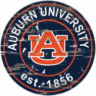 Auburn Tigers Distressed Round Sign