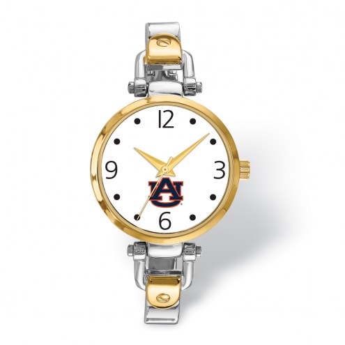 Auburn Tigers Elegant Ladies Two-Tone Watch