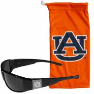 Auburn Tigers Etched Chrome Wrap Sunglasses & Bag