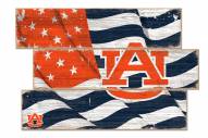 Auburn Tigers Flag 3 Plank Sign