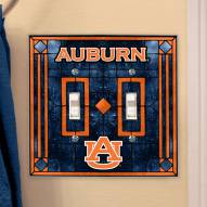 Auburn Tigers Glass Double Switch Plate Cover