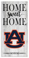 Auburn Tigers Home Sweet Home Whitewashed 6" x 12" Sign