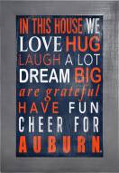Auburn Tigers In This House 11" x 19" Framed Sign