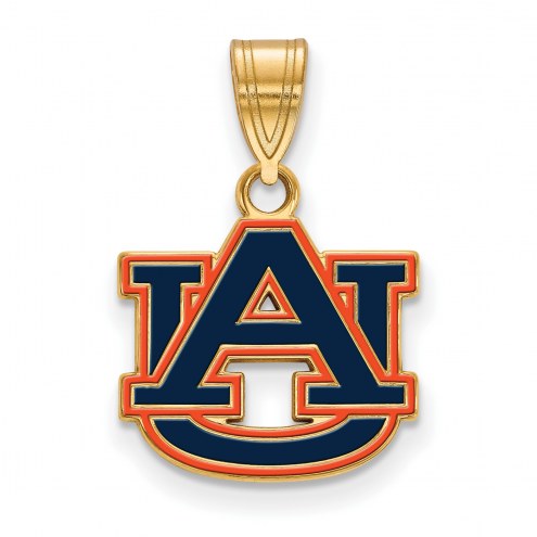 Auburn Tigers Sterling Silver Gold Plated Small Pendant