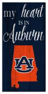 Auburn Tigers My Heart State 6" x 12" Sign