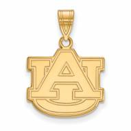 Auburn Tigers NCAA Sterling Silver Gold Plated Medium Pendant