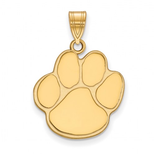 Auburn Tigers NCAA Sterling Silver Gold Plated Large Pendant