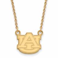 Auburn Tigers NCAA Sterling Silver Gold Plated Small Pendant Necklace