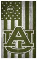 Auburn Tigers OHT Military Green Flag 11" x 19" Sign
