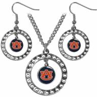 Auburn Tigers Rhinestone Hoop Jewelry Set
