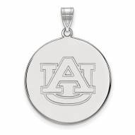 Auburn Tigers Sterling Silver Extra Large Disc Pendant
