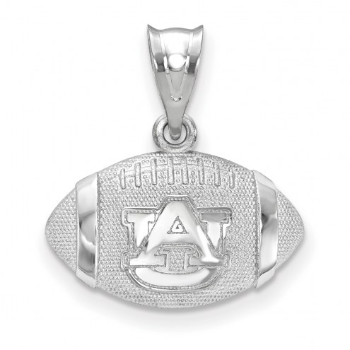 Auburn Tigers Sterling Silver Football with Logo Pendant