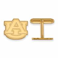 Auburn Tigers Sterling Silver Gold Plated Cuff Links