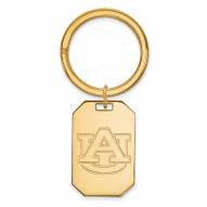 Auburn Tigers Sterling Silver Gold Plated Key Chain