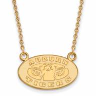 Auburn Tigers Sterling Silver Gold Plated Small Pendant Necklace