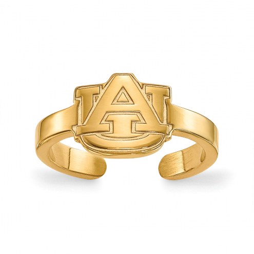 Auburn Tigers Sterling Silver Gold Plated Toe Ring