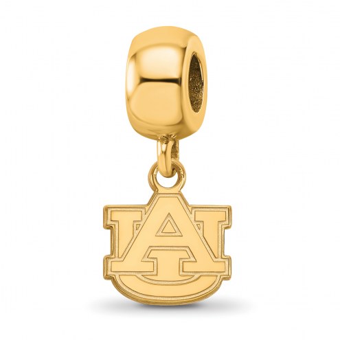 Auburn Tigers Sterling Silver Gold Plated Extra Small Dangle Bead