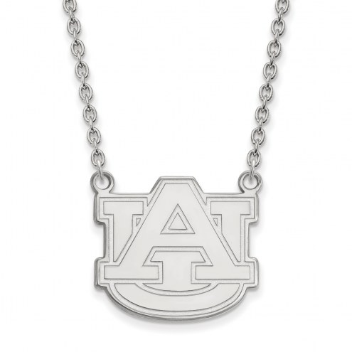 Auburn Tigers Sterling Silver Large Pendant Necklace