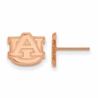 Auburn Tigers Sterling Silver Rose Gold Plated Extra Small Post Earrings