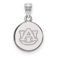 Auburn Tigers Sterling Silver Small Disc Pendant
