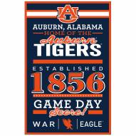 Auburn Tigers Established Wood Sign