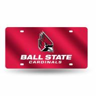 Ball State Cardinals Laser Cut License Plate