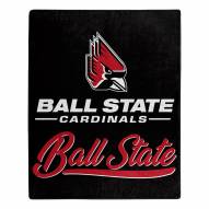 Ball State Cardinals Signature Raschel Throw Blanket