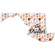 Baltimore Orioles 12" Floral State Sign