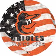 Baltimore Orioles 12" Team Color Flag Circle Sign