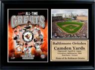 Baltimore Orioles 12" x 18" Greats Photo Stat Frame