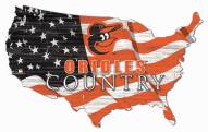 Baltimore Orioles 15" USA Flag Cutout Sign
