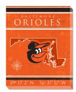 Baltimore Orioles 16" x 20" Coordinates Canvas Print